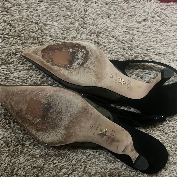 Dior Black Mesh Slingback Heels - Picture 2 of 4